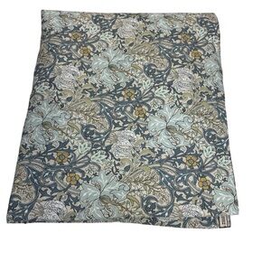 William Morris England King Golden Lily Cotton Percale Duvet Cover Blue Yellow